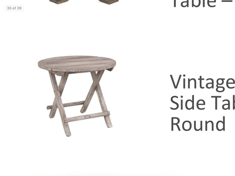 ARTWOOD vintage outdoor side table round